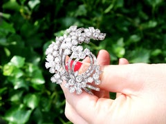 Vintage 21 Carat Diamond and Platinum Brooch