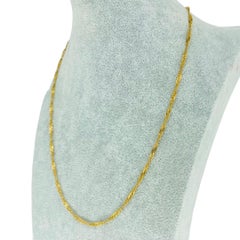 Vintage 21 Karat Fancy Spiral 2.75mm Cuban Link Necklace