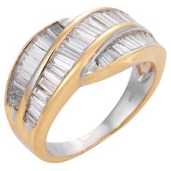 Vintage 2,10 Karat Diamant 14k Gelbgold Band