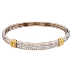 Armreif aus 18 Karat Gold mit 2,10 Karat Diamanten im Gesamtgewicht, Vintage