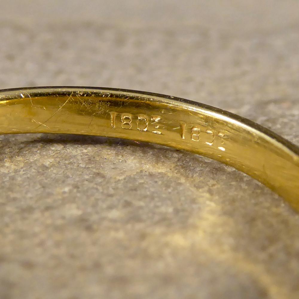 Women's or Men's Vintage 2.15 Carat Five-Stone Diamond Ring Large in Size in 18 Carat Gold