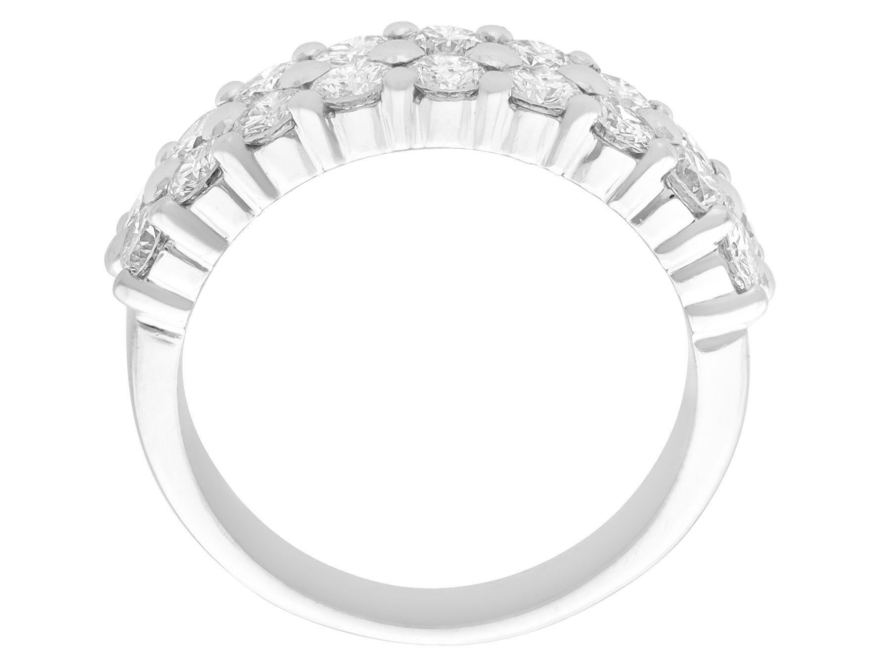 Cocktail-Ring aus 18 Karat Weißgold mit 2,16 Karat Diamant für Damen oder Herren im Angebot