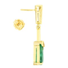 Vintage 21ct Emerald and Diamond Necklace and Earring Set, c.1980s