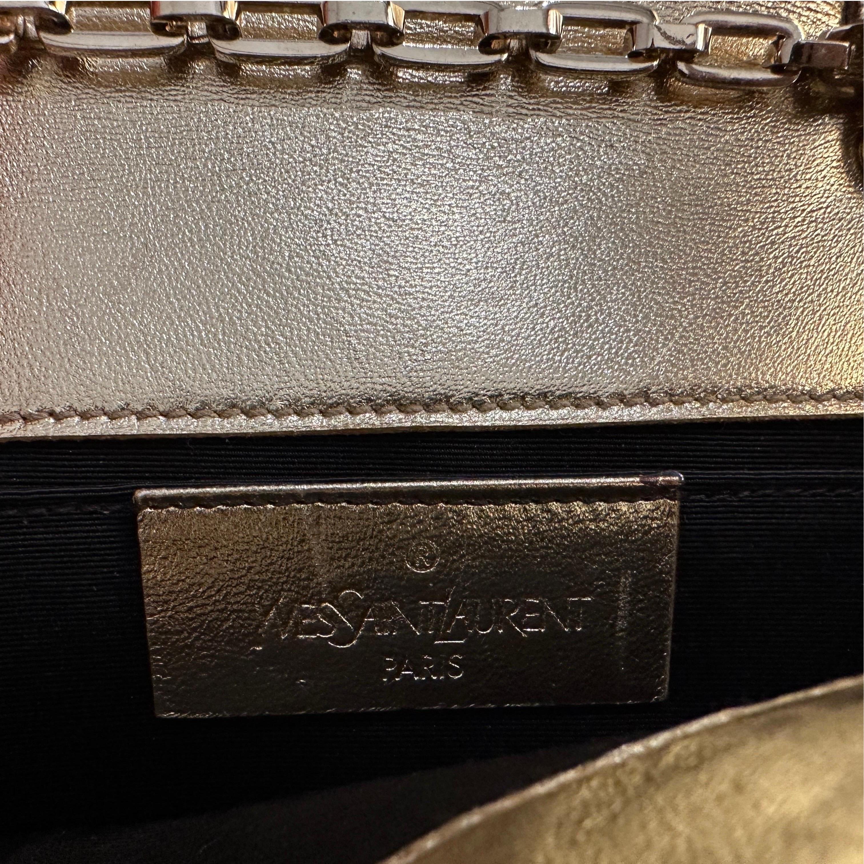 Vintage 21st Century Gold Leather Clutch Bag by Yves Saint Laurent 3