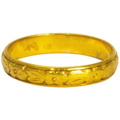 Vintage 22 Carat Fancy Gold Band