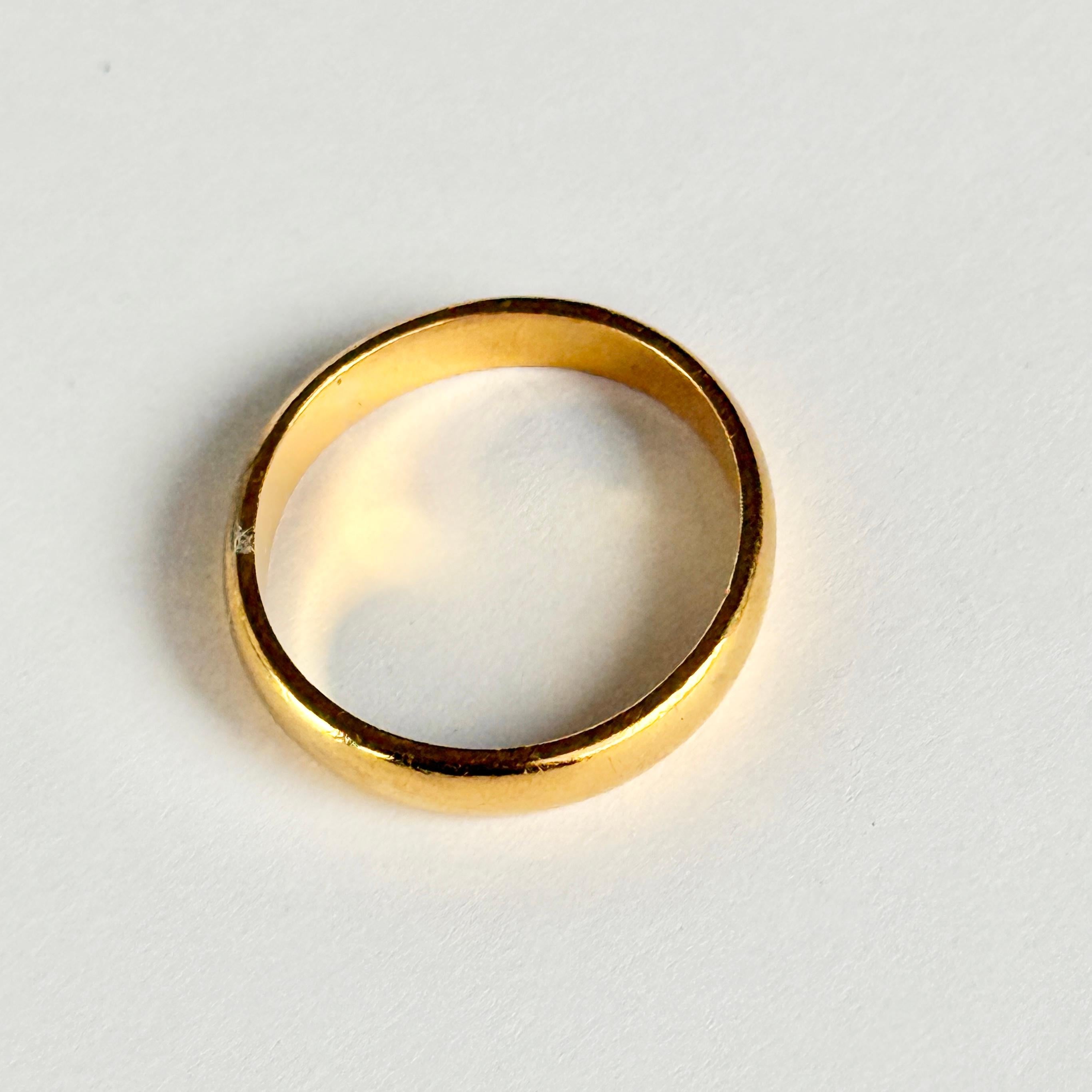 Femenino o masculino Anillo vintage de oro de 22 quilates en venta
