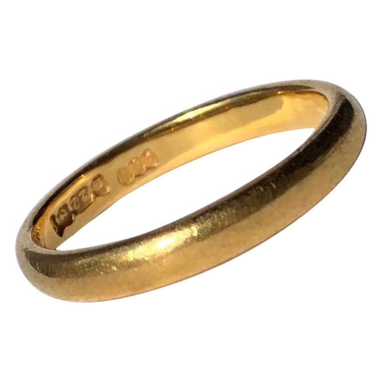 Vintage 22 Carat Gold Band For Sale (Free Shipping) at 1stDibs