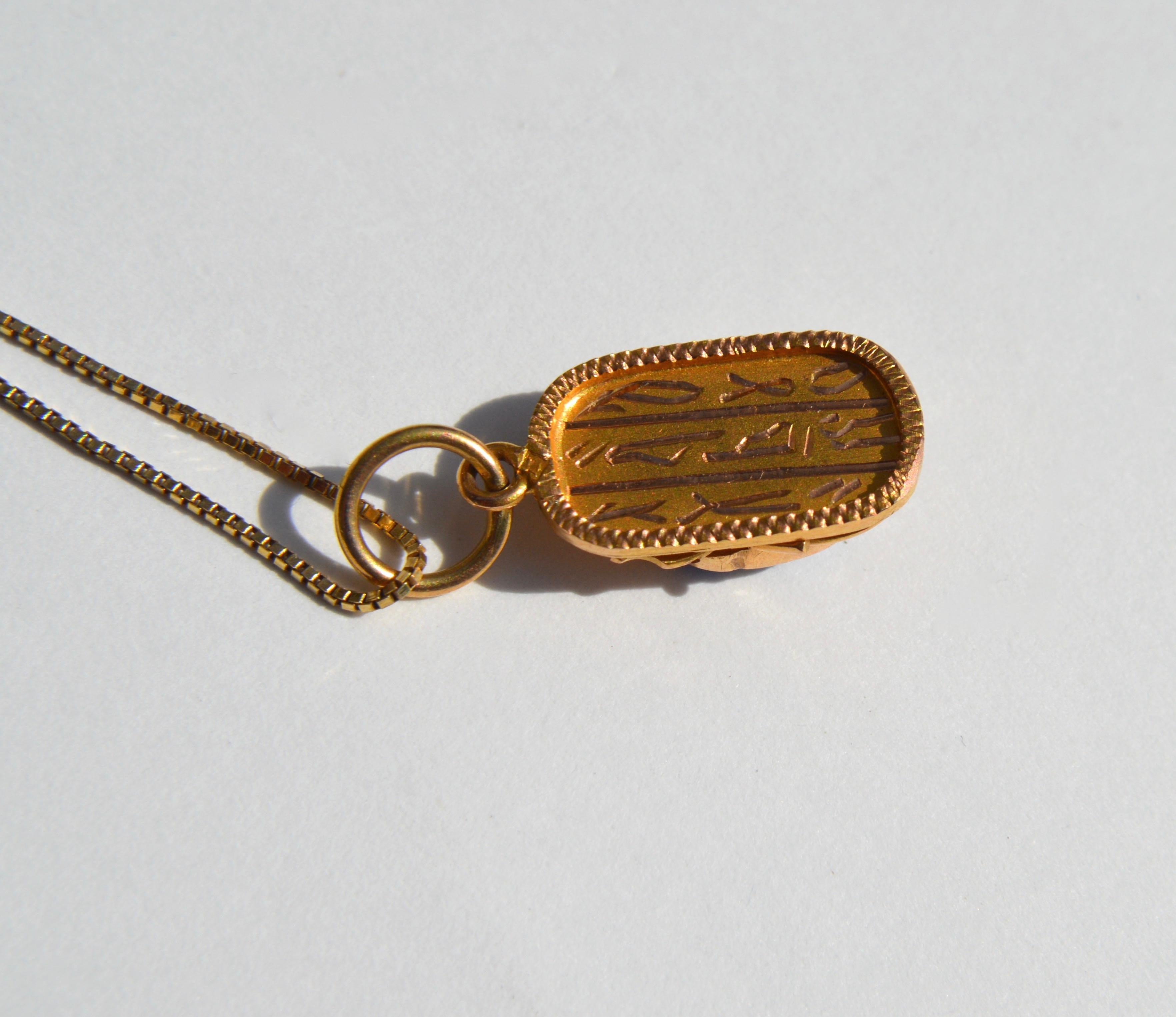 gold beetle pendant