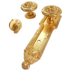 22-Karat-Türgriff, Bolt & Escutcheon aus Sherle Wagner, 1960er Jahre, Vintage
