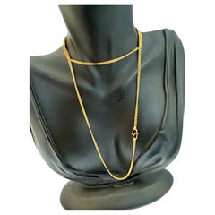 Vintage 22 Karat Yellow Gold 15.1 Gm, Link Chain, 2.4 mm Necklace, 24.5" Long