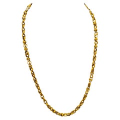 Vintage 22 Karat Yellow Gold 32 Gm, Link Chain, 6-7 mm Wide Necklace, 24 " Long