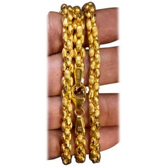 Vintage 22 Karat Yellow Gold 47.1 Gm Chain, 4.5mm Wide Necklace, 20 " Long