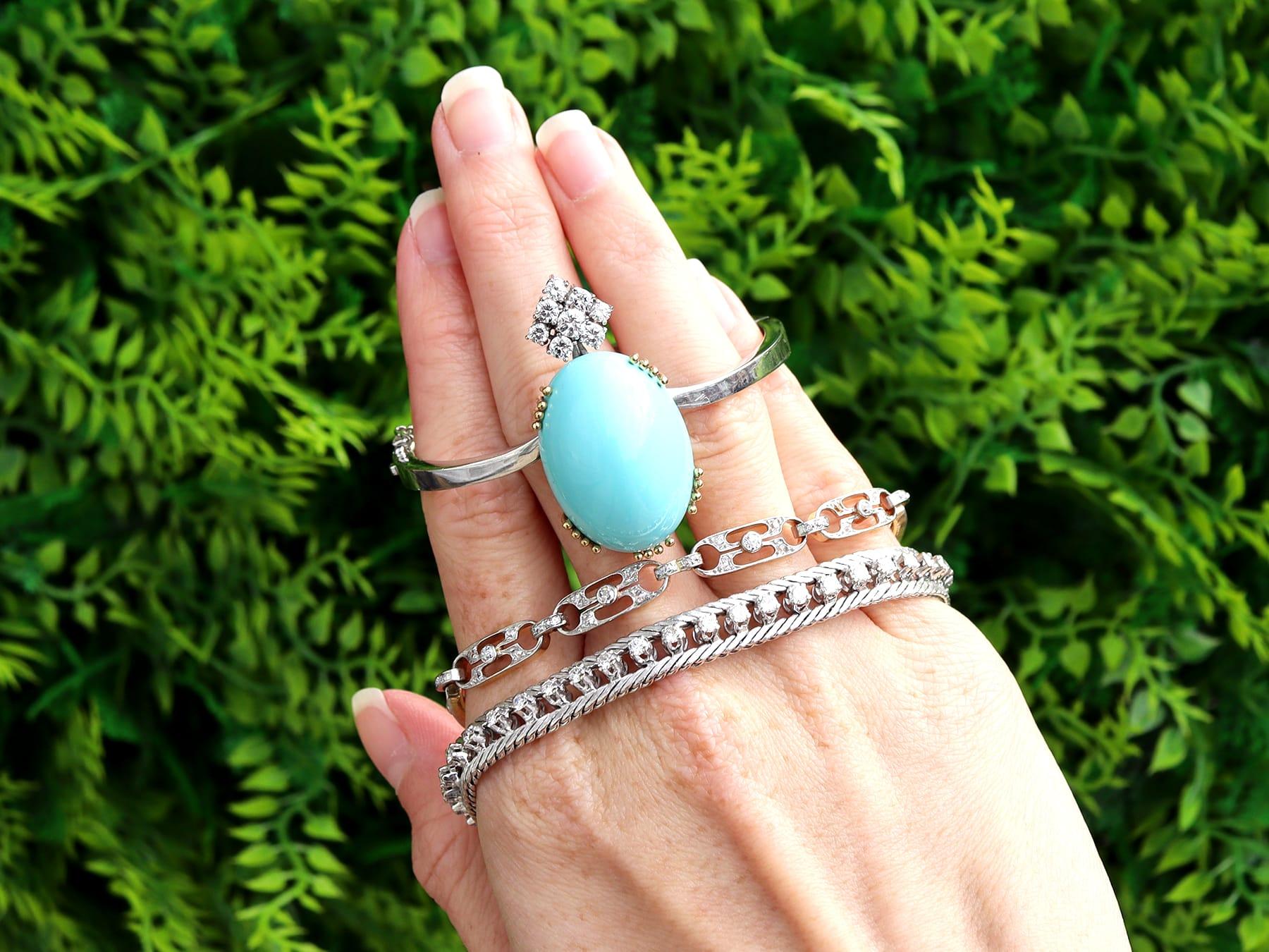 Armband aus Weißgold mit 2,20 Karat Diamanten und Weißgold (Rundschliff) im Angebot