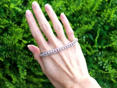 Bracciale vintage in oro bianco e diamanti da 2,20 carati