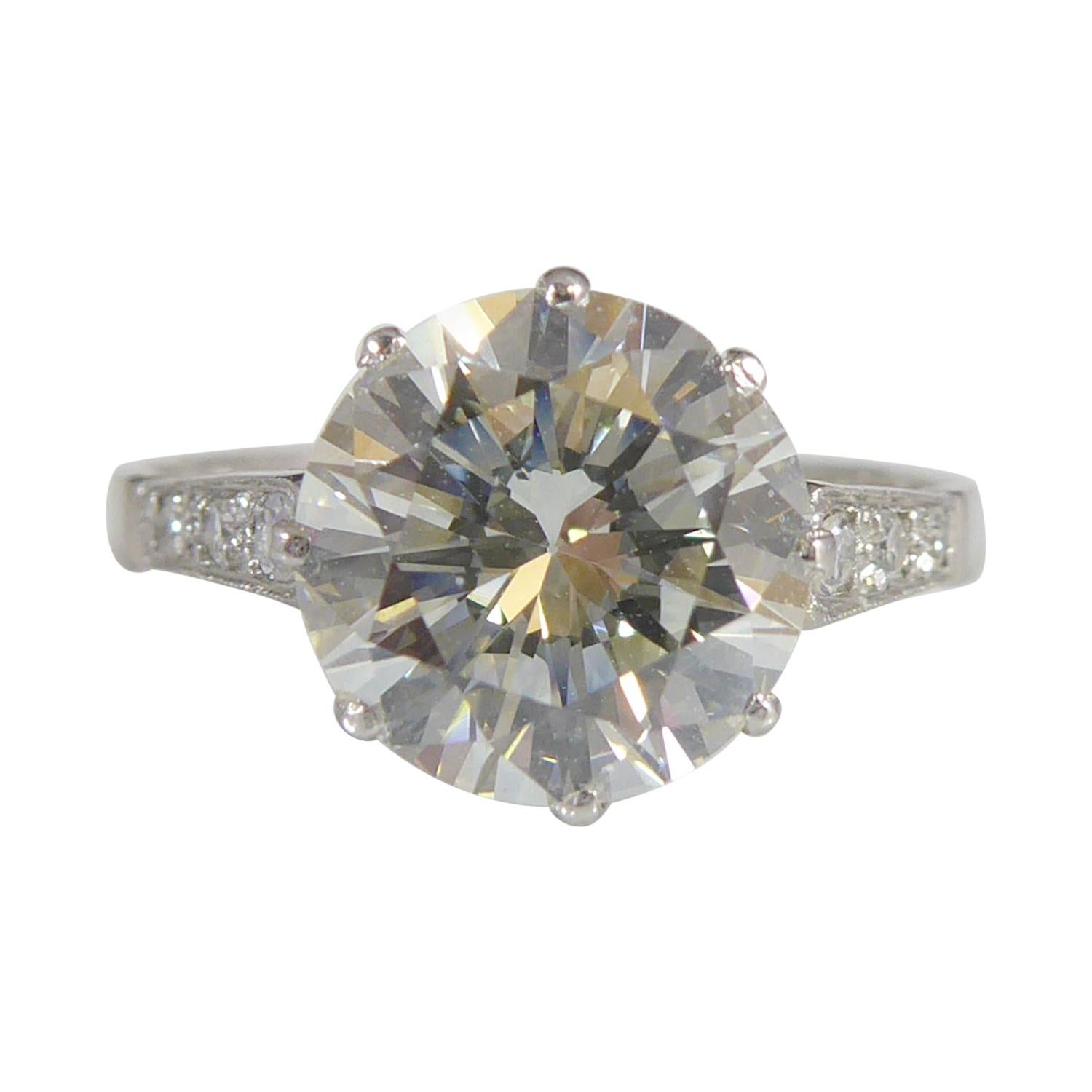 Vintage 2.21 Carat Early Brilliant Cut Diamond Engagement Ring