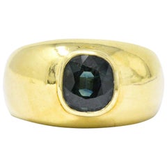 Vintage 2.25 Carat Color-Change Sapphire 18 Karat Gold Unisex Ring