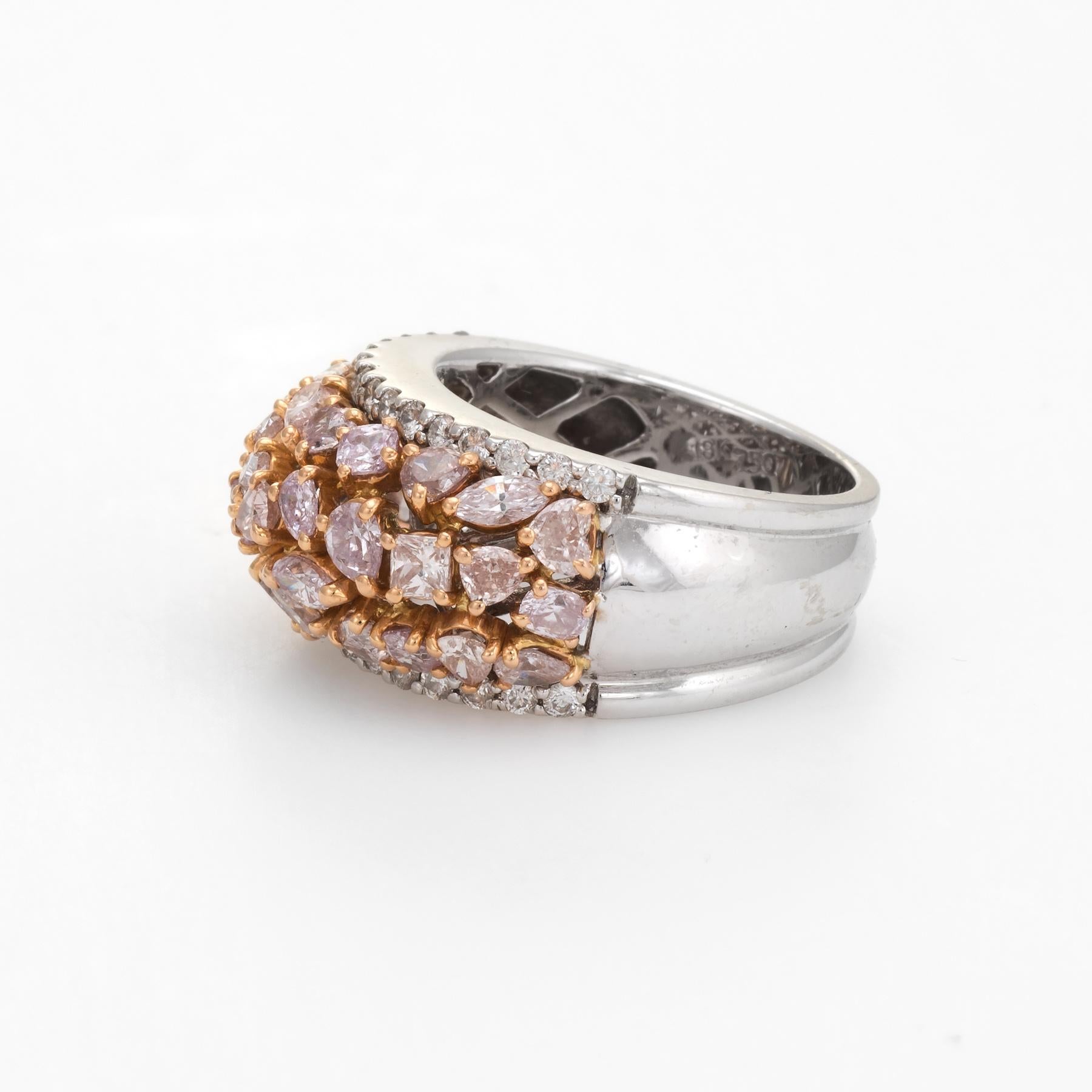 Women's Vintage 2.25 Carat Diamond Ring 18 Karat White Gold Estate Fine Jewelry Dome