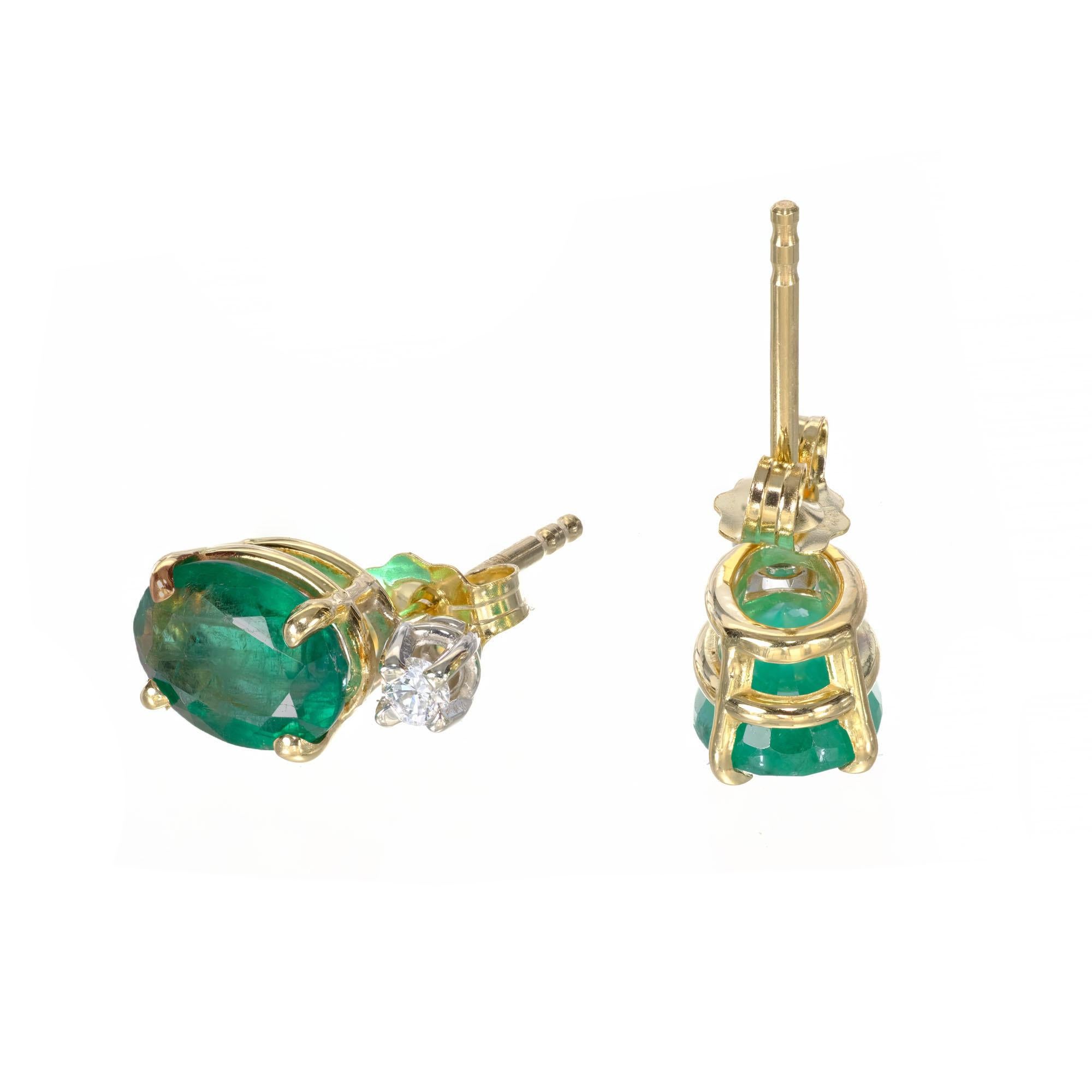 emerald earrings vintage