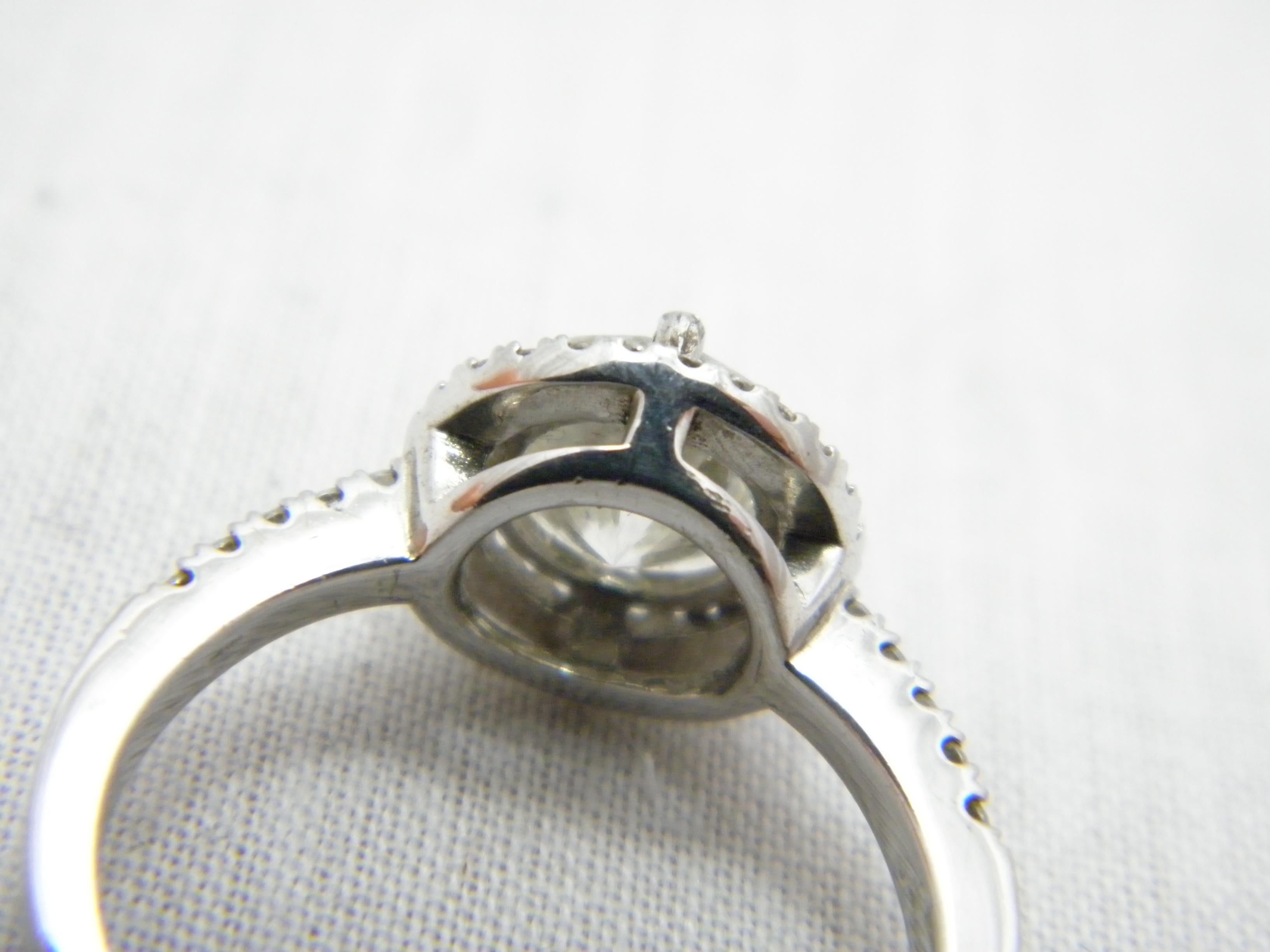 Vintage 2.25Cttw Diamond Platinum Halo Engagement Ring 950 Purity For Sale 4