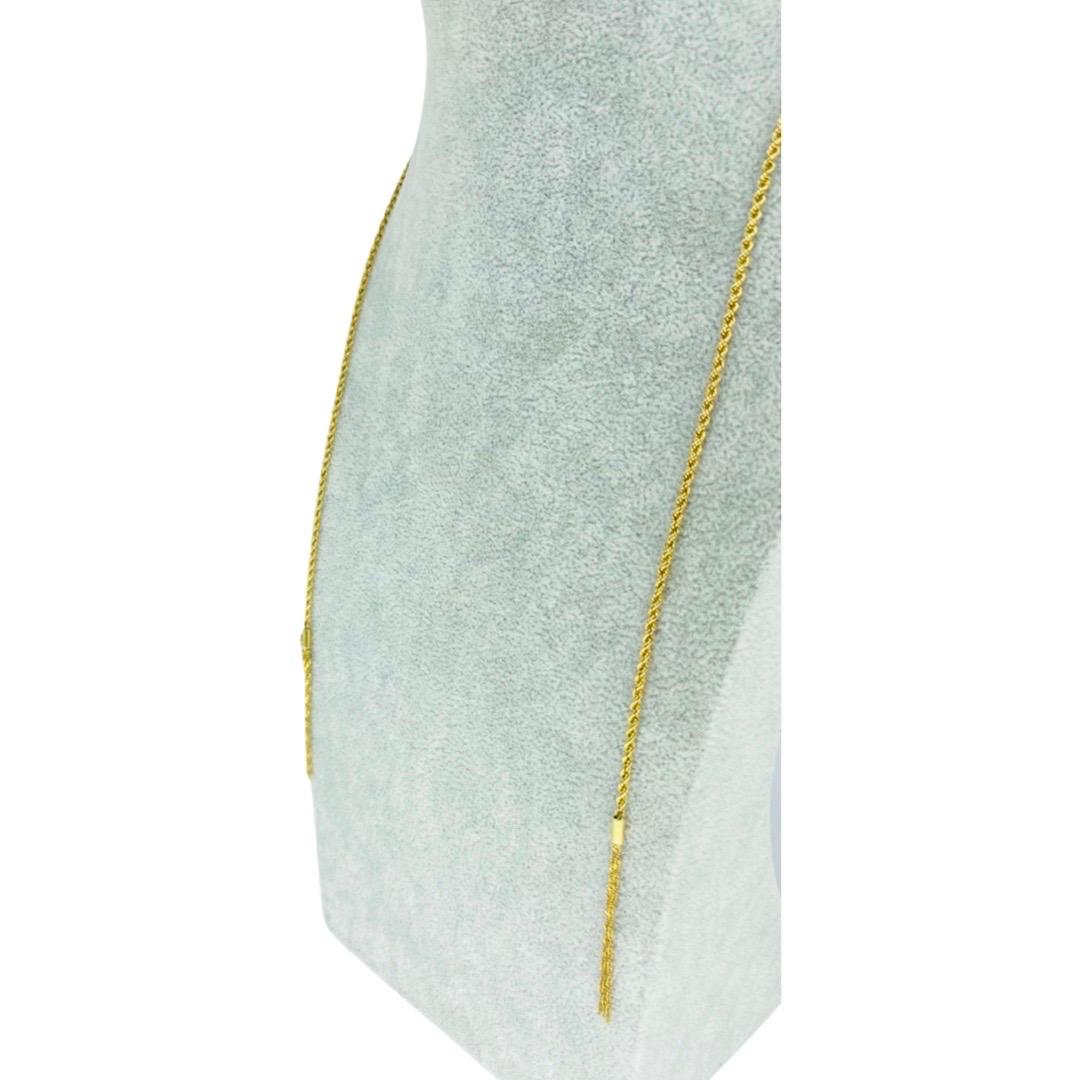 Desatadora Dos 18 Karat Gold-Halskette mit 2,25 mm Seil und 46 Zoll Quaste im Angebot 2