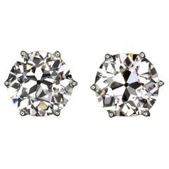 Retro 2.27 Carat Old European Diamond Studs