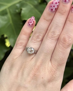 Vintage 2.28 Carat Old European Cut Diamond Engagement Ring