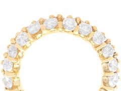 Vintage 2.28 Carat Diamond and 18K Yellow Gold Eternity Ring