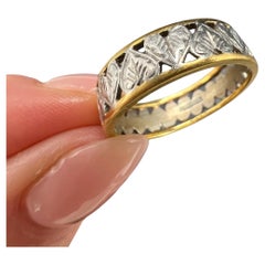 Vintage 22ct Gold & Platinum, 1940s Heart Band Ring