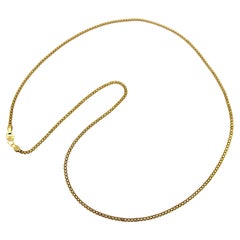 Vintage 22K Gold Flattened Double-Link Long 24.5” Chain