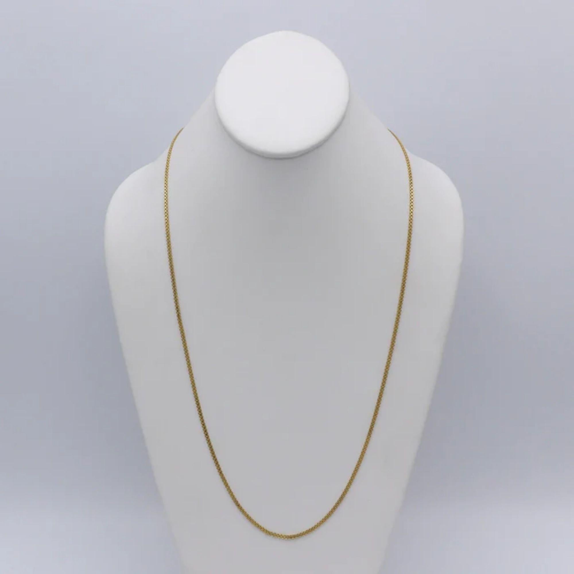 Modern Vintage 22K Gold Flattened Double-Linked Long 28” Chain Necklace