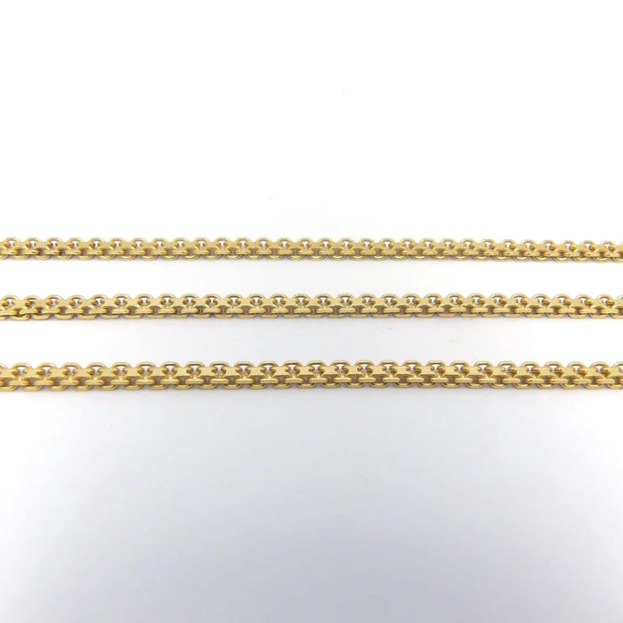 Vintage 22K Gold Flattened Double-Linked Long 28” Chain Necklace In Good Condition In Venice, CA