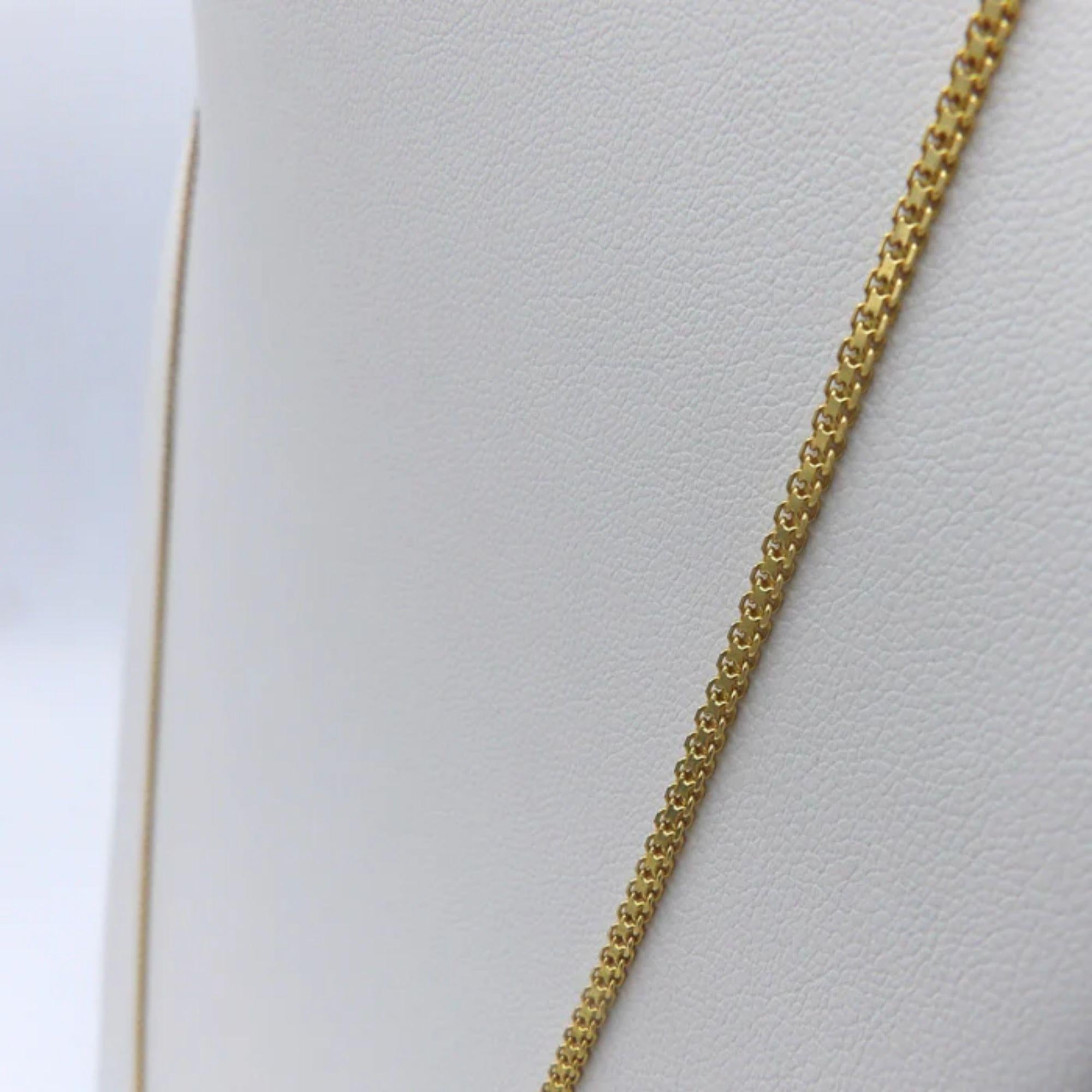 Vintage 22K Gold Flattened Double-Linked Long 28” Chain Necklace 2