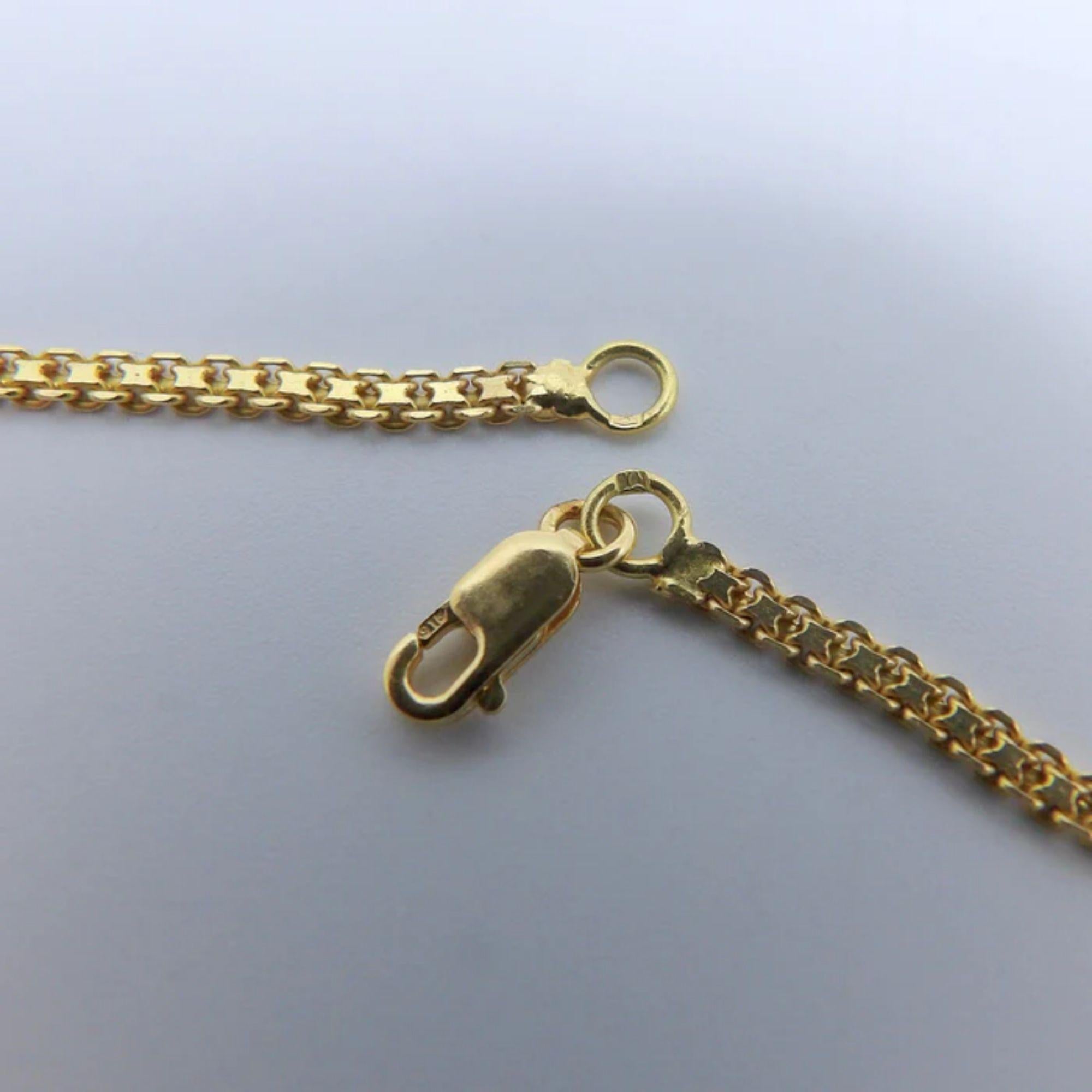 Vintage 22K Gold Flattened Double-Linked Long 28” Chain Necklace For Sale 3