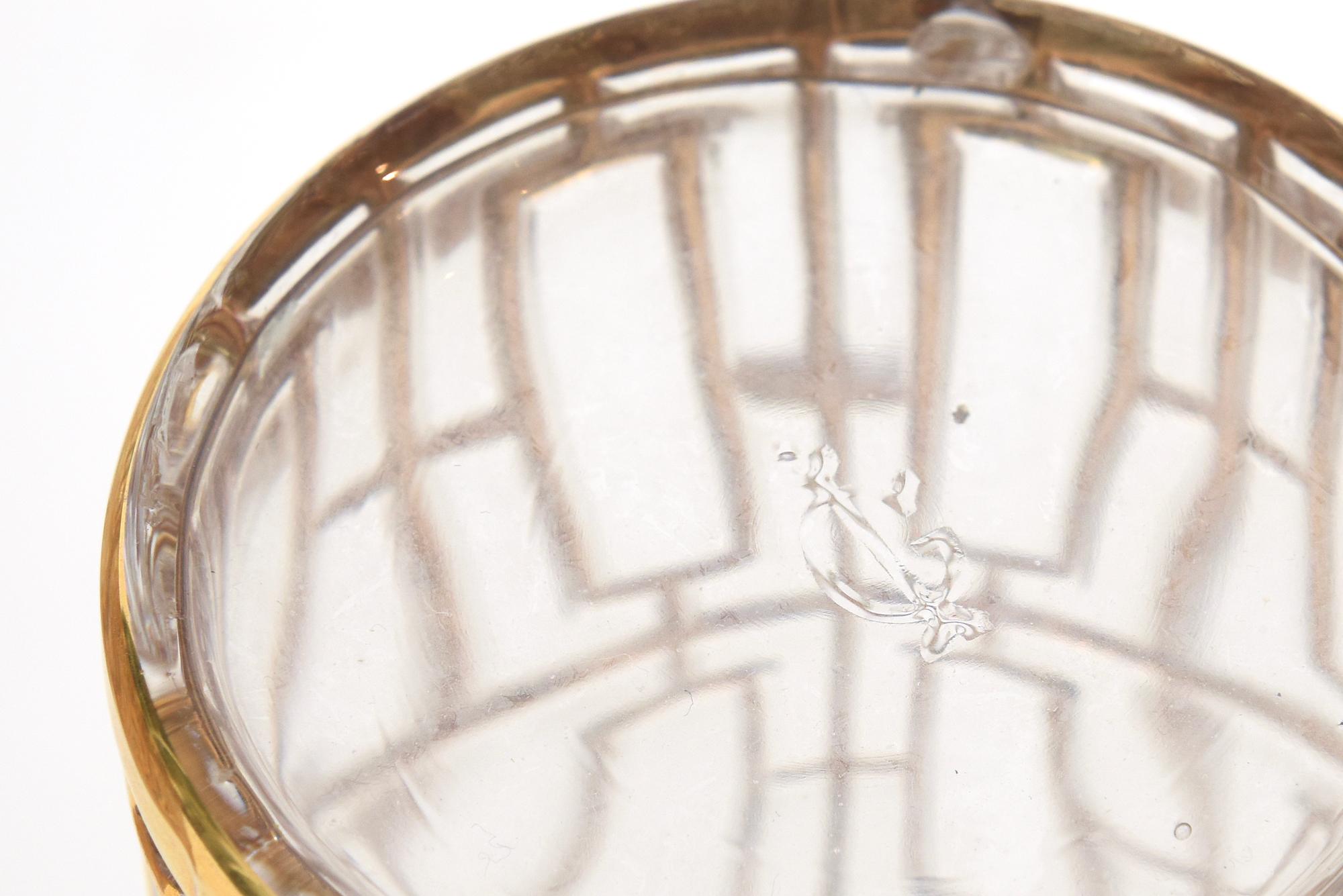 Ensemble de 9 verres de bar à superposition d'or 22 carats Shoji Trellis Screen Highball en vente 6
