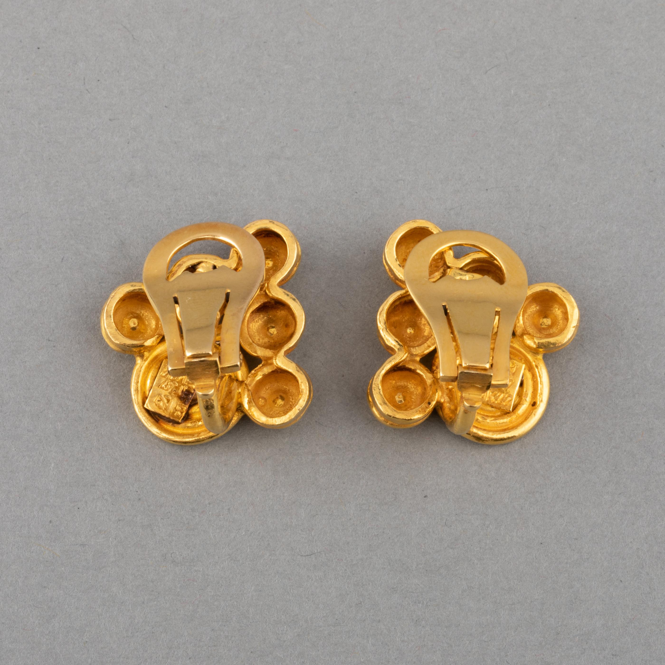 Byzantine Vintage 22k Gold Zolotas Earrings For Sale