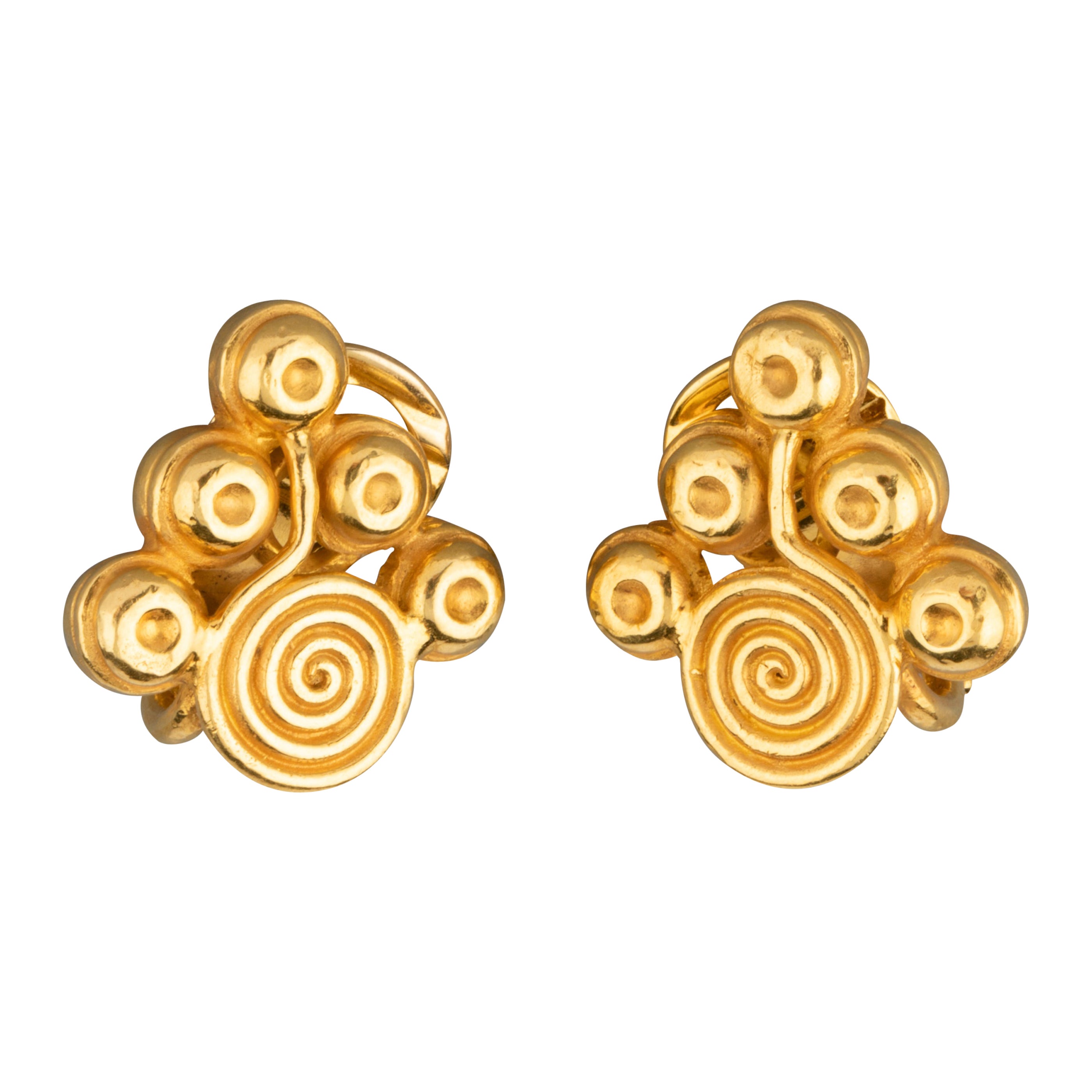 Vintage 22k Gold Zolotas Earrings For Sale