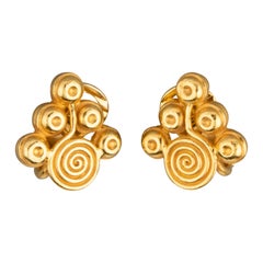 Vintage 22k Gold Zolotas Earrings