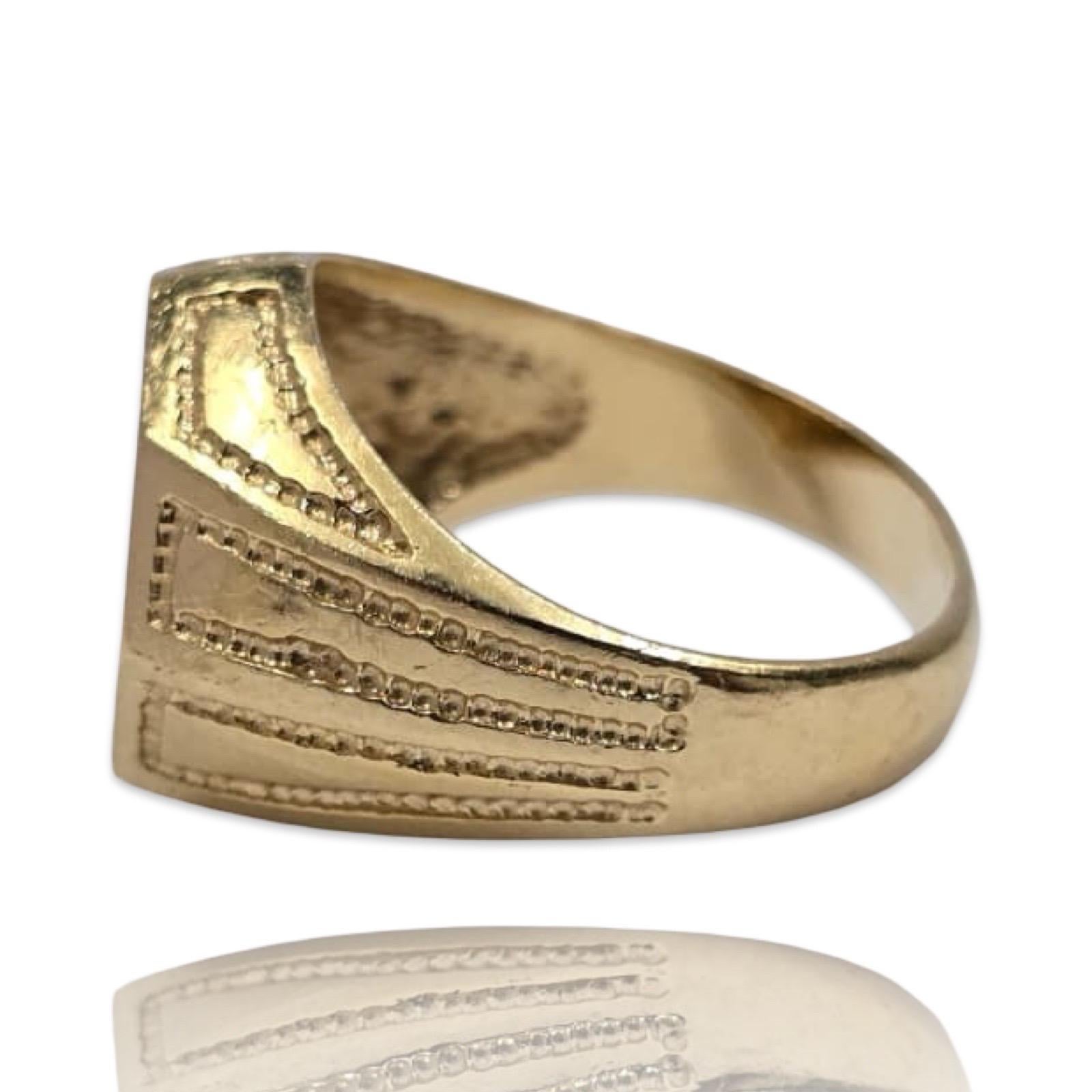 Uomo Anello con sigillo in oro 14 carati con moneta Liberty Head d'epoca a 22 carati in vendita