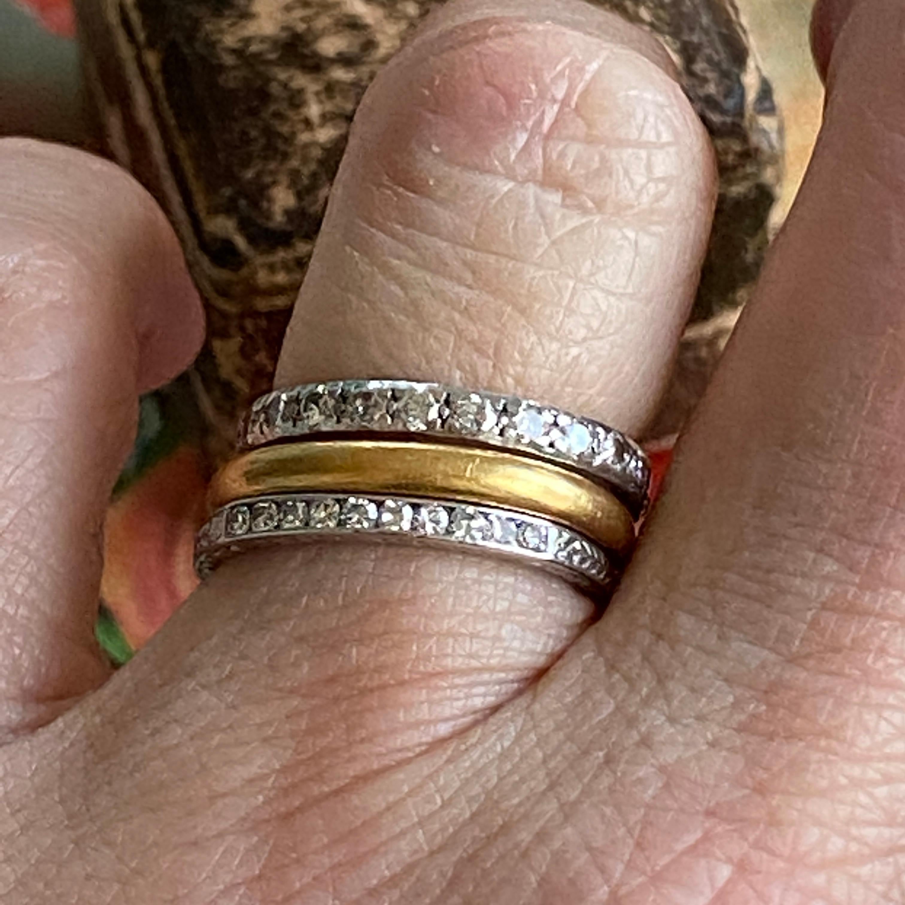 Vintage 22k Rounded Wedding Band Ring 6