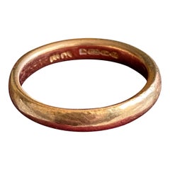 Antique 22k Rounded Wedding Band Ring