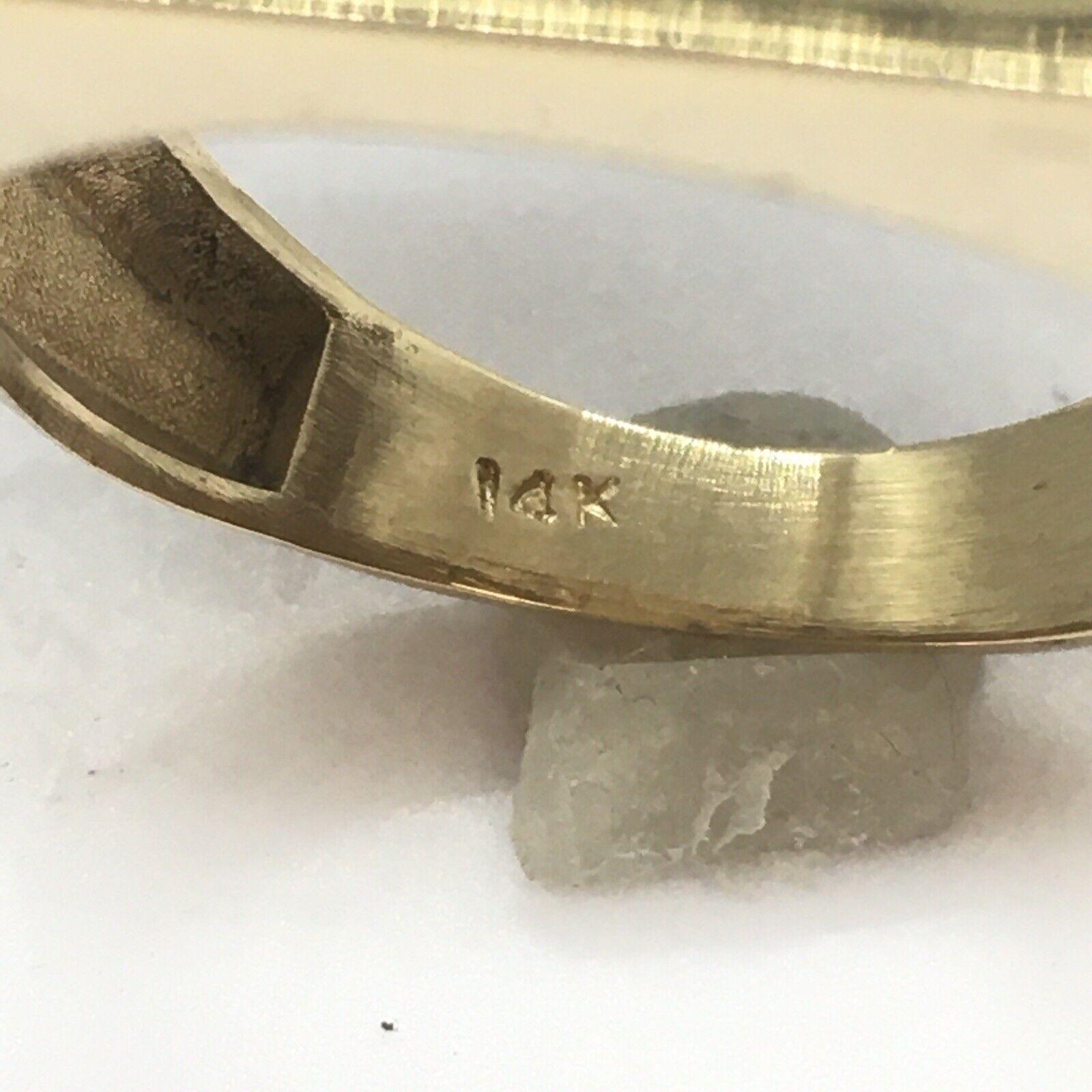 Vintage 14K Solid Gold Egyptian Ramesses II Statement Ring 14.7 Gram Gram sz 11 In Good Condition For Sale In Los Angeles, CA