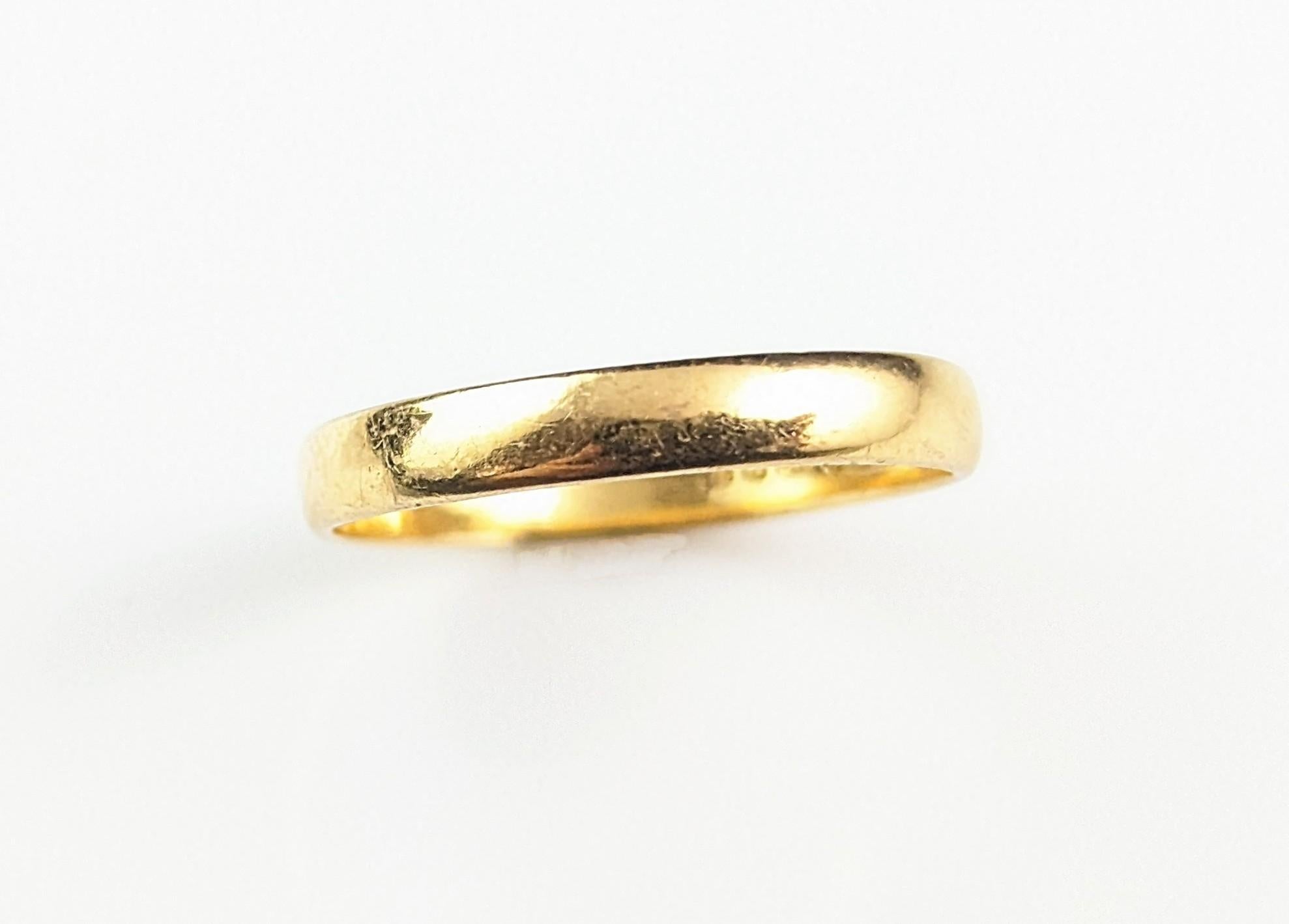 Vintage 22kt gold band ring, wedding band  For Sale 8