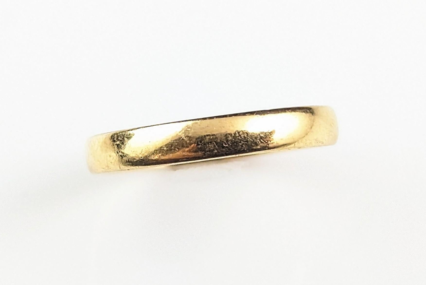 Vintage 22kt gold band ring, wedding band  For Sale 10