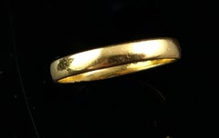 Vintage 22kt gold band ring, wedding band