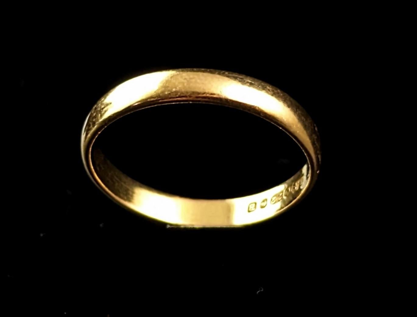 Vintage 22kt gold band ring, wedding band  For Sale 1