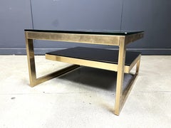 Vintage 23 kt vergoldeter couchtisch von Belgochrom, 1970er