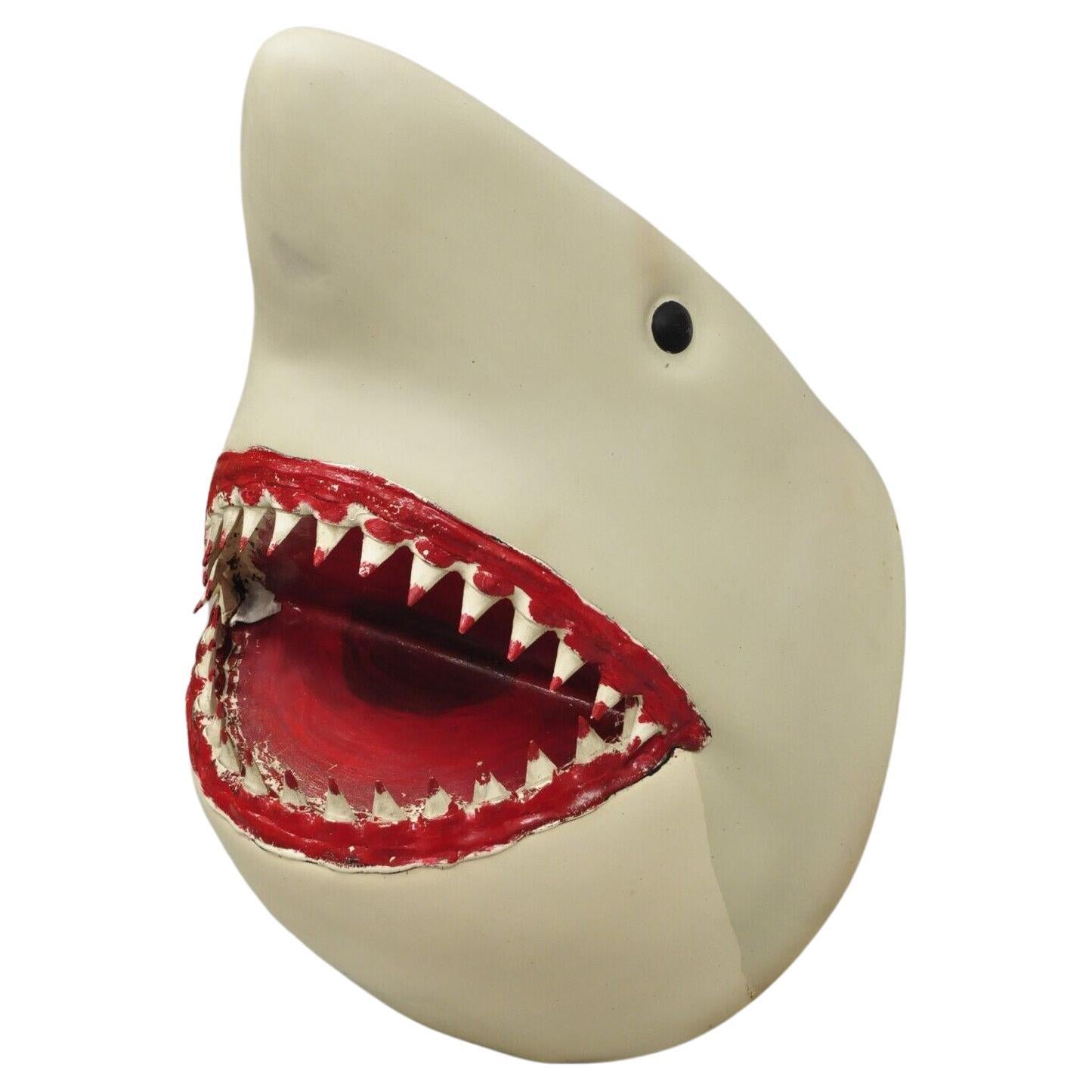 Vintage Molded Rubber Jaws Great White Shark Replica Movie Prop For Sale