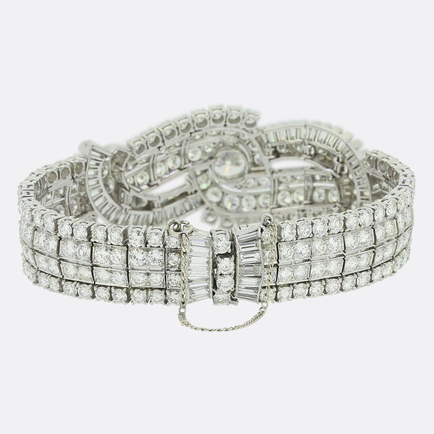 Vintage 23,00 Karat Diamant-Armband (Alteuropäischer Schliff) im Angebot