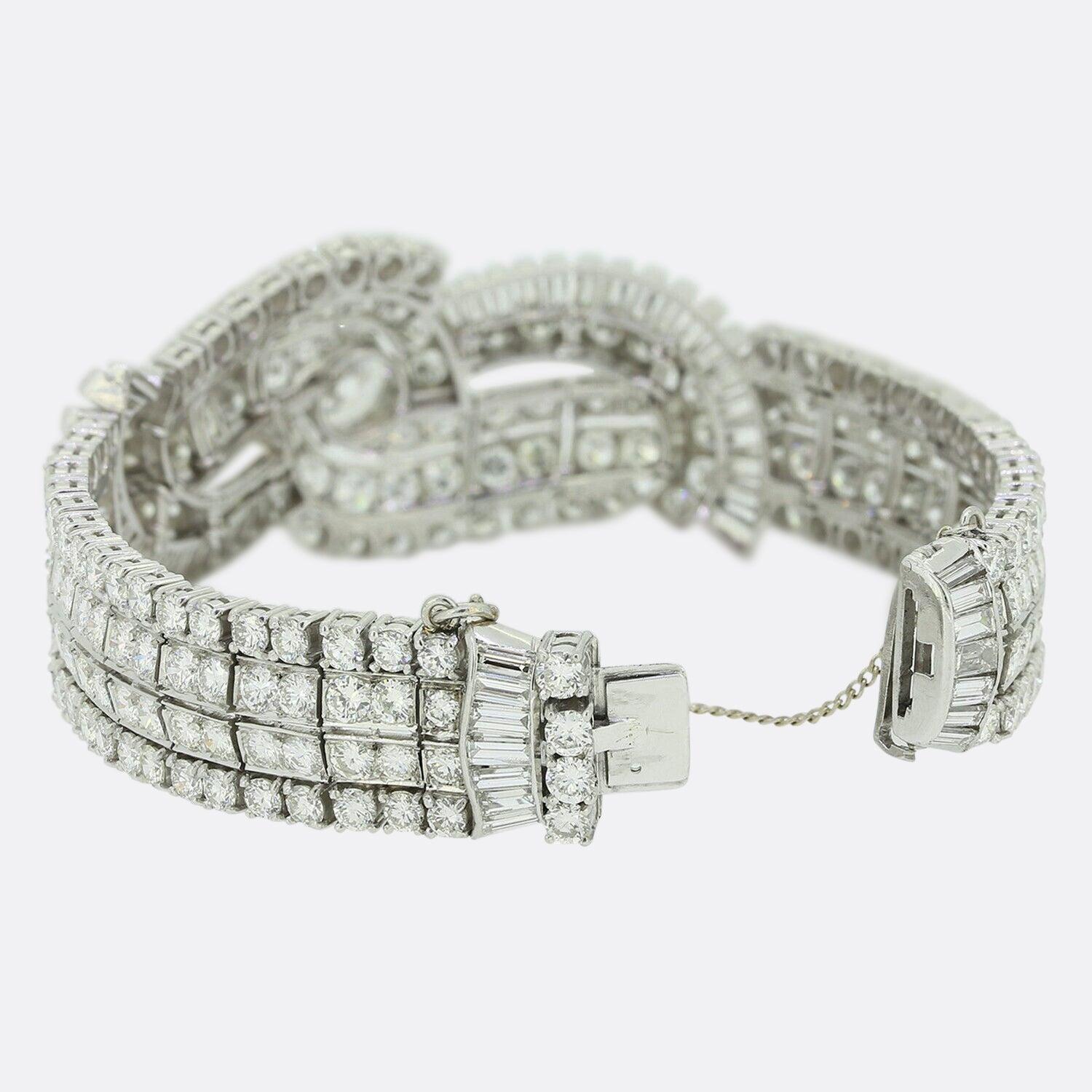 Vintage 23.00 Carat Diamond Bracelet In Good Condition For Sale In London, GB