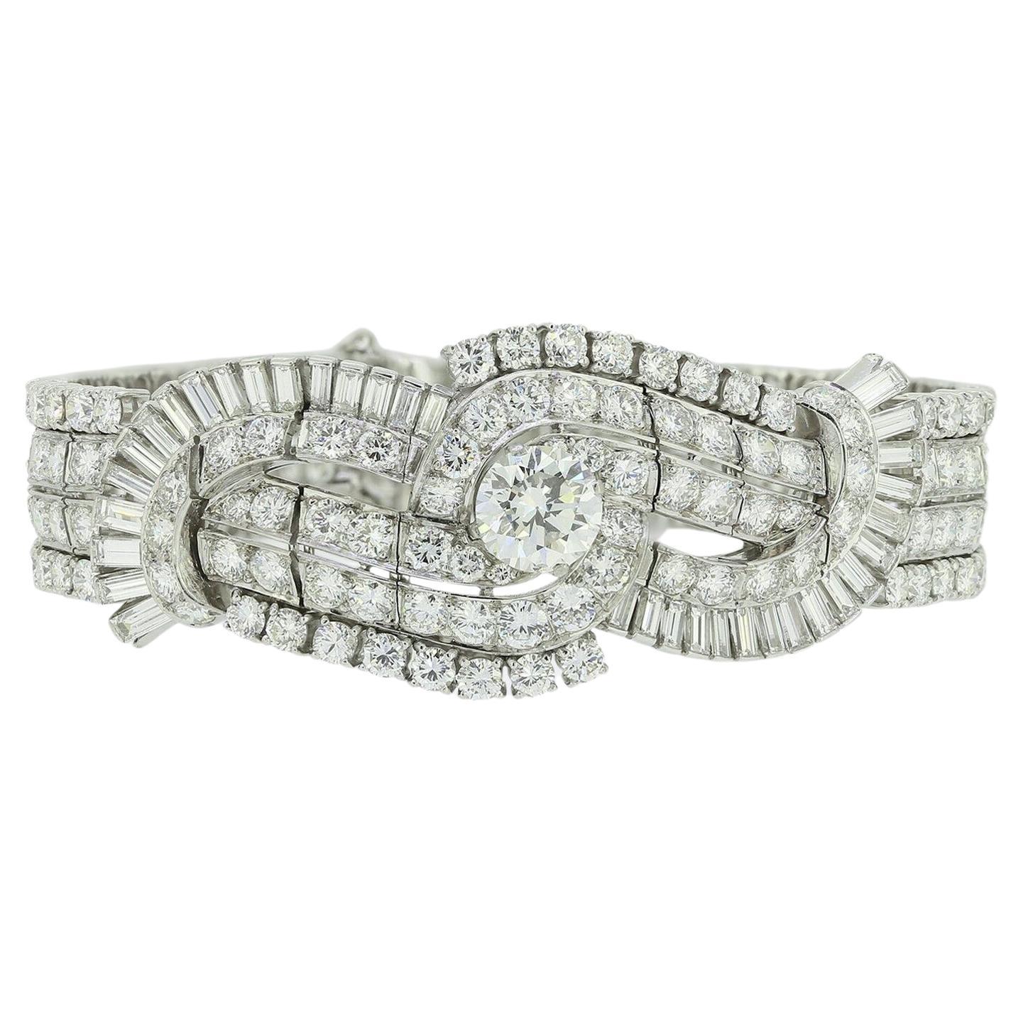 Vintage 23.00 Carat Diamond Bracelet For Sale